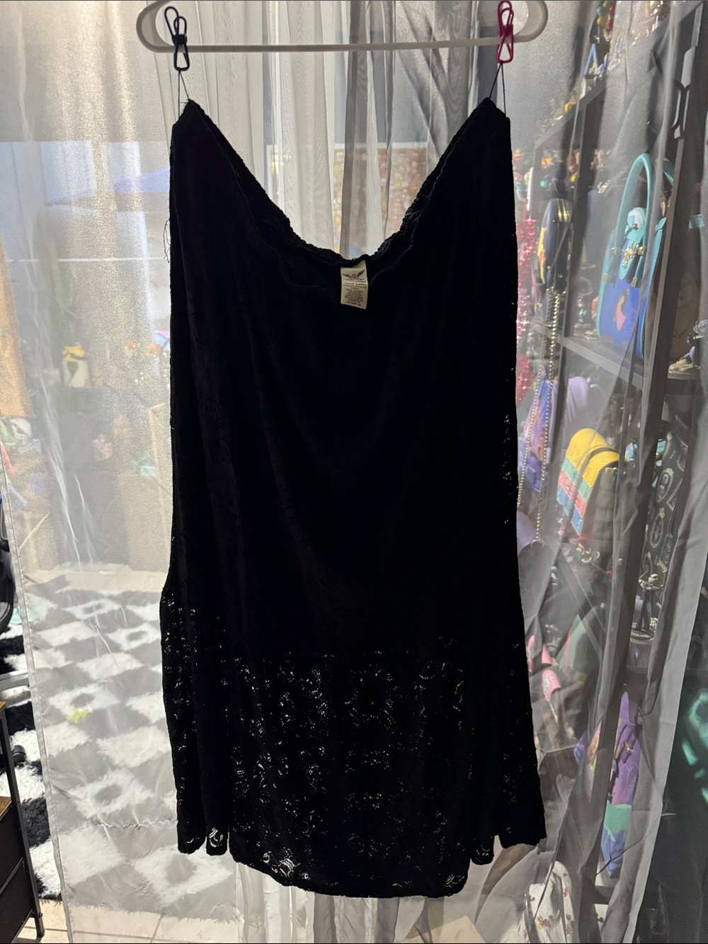 Black Lace Hem Skirt